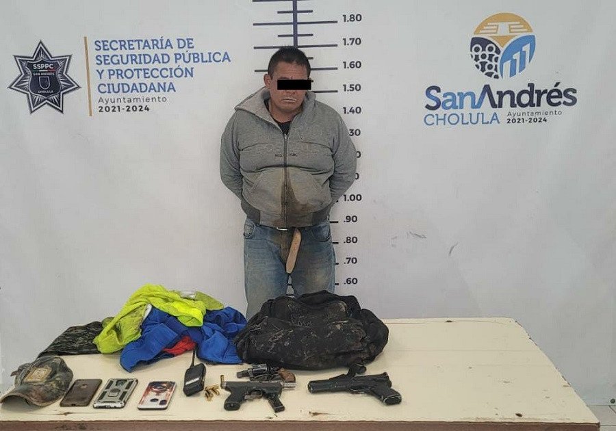 Detiene polic&iacute;a de San Andr&eacute;s Cholula a presunto responsable de robo