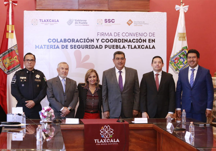 Firman Puebla y Tlaxcala convenio para reforzar seguridad y coordinación para prevenir y combatir la delincuencia