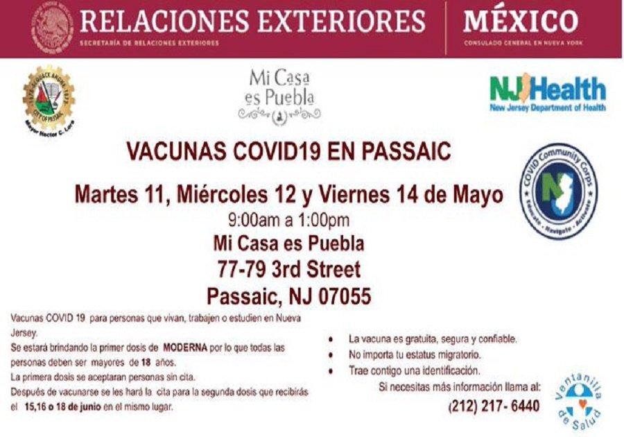 Invitación a vacunarse Mi Casa es Puebla