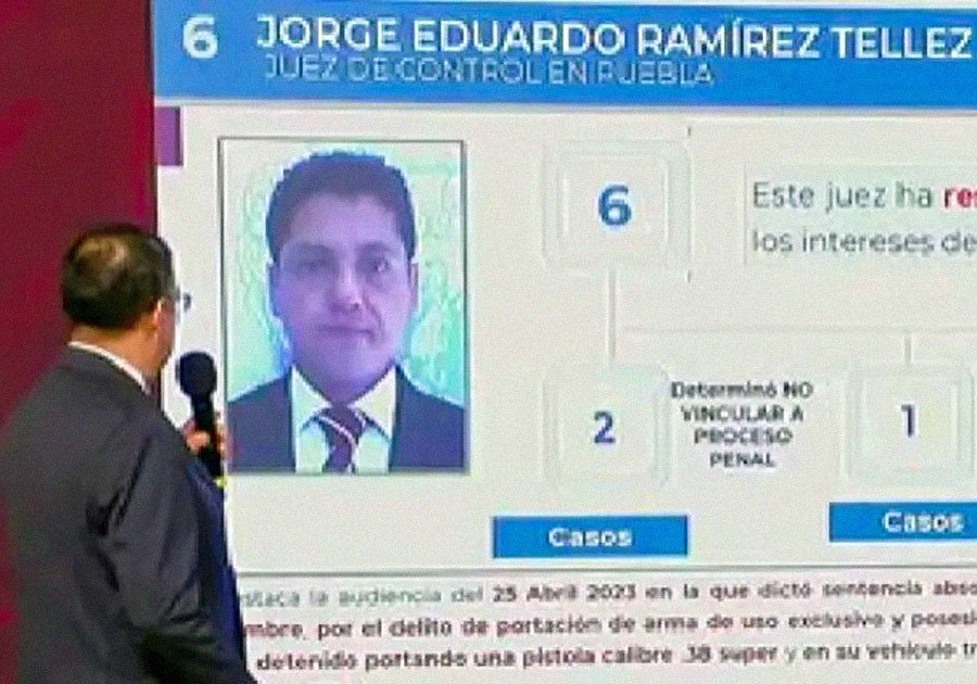 Exponen a otro juez poblano en la conferencia matutina