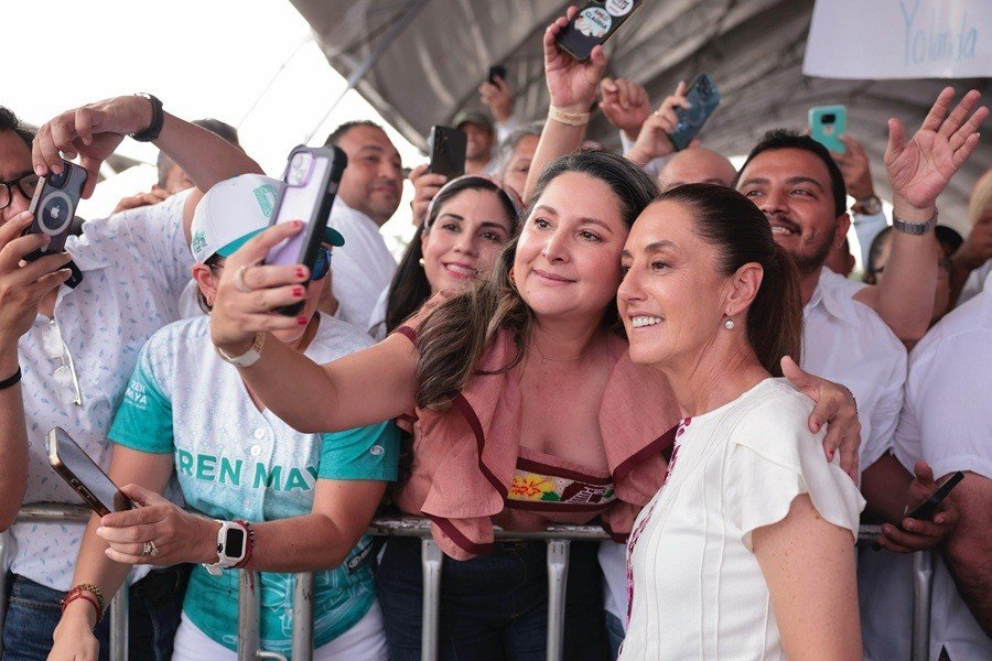 Presidenta Claudia Sheinbaum re&uacute;ne en un d&iacute;a a 72 mil personas en Chiapas, Tabasco y Campeche