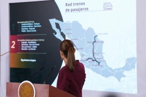 Claudia Sheinbaum resalta liberaci&oacute;n de 24 millones m2 para trenes
