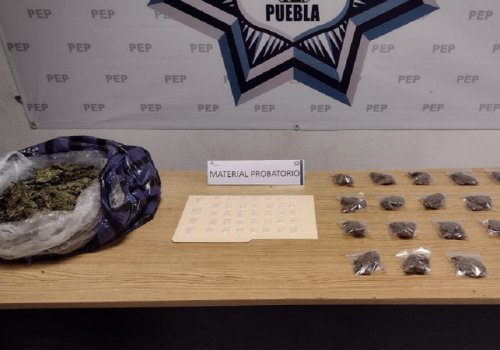 Policía Estatal material probatorio -