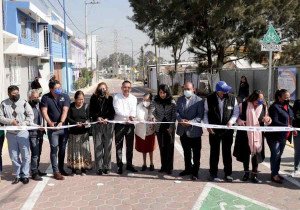 Inaugura Tlatehui adoquinamiento de calles en colonia Emiliano Zapata
