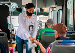 Supervisan SMT y PC medidas sanitarias en transporte público