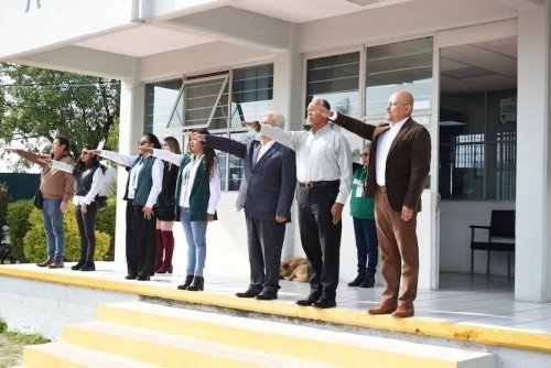 Fomenta Conalep Puebla respeto a s&iacute;mbolos patrios con actos c&iacute;vicos