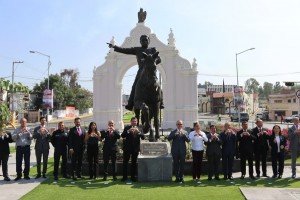 Acompa&ntilde;a LXII Legislatura al gobernador Alejandro Armenta en develaci&oacute;n de monumento a Ignacio Zaragoza