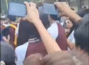 Se sale de control protesta de estudiantes del CETis 78 en Altamira, Tamaulipas