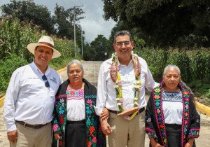 Sergio Salomón preside el inicio de la rehabilitación de las calles Cristóbal Colón y Vicente Guerrero