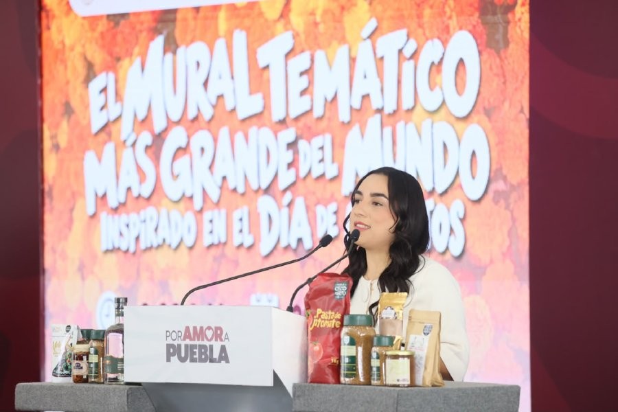 Juventudes poblanas proyectan identidad cultural y tradiciones de D&iacute;a de Muertos