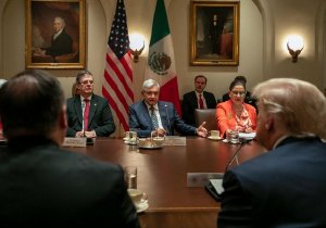 AMLO en la Casa Blanca.