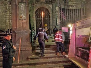 Coadyuva Gobierno de la Ciudad con inspecci&oacute;n tras el incidente en la Catedral de Puebla