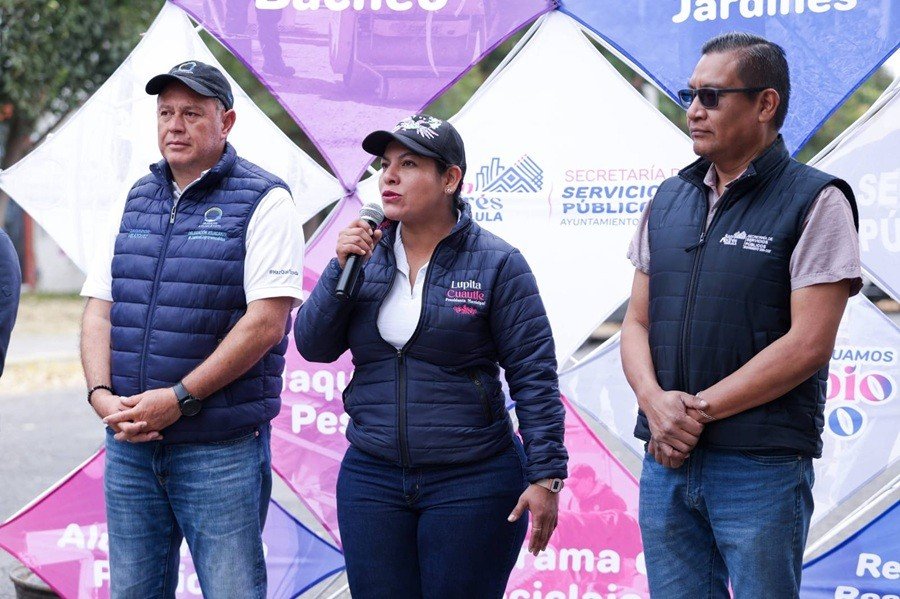 Mejora Lupita Cuautle imagen urbana en Delegaci&oacute;n Atlixc&aacute;yotl