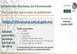 Vacunación mayores de 18 años 