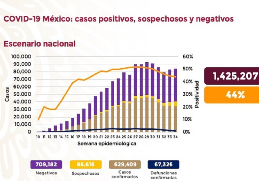 Gráfica Covid-19 en México