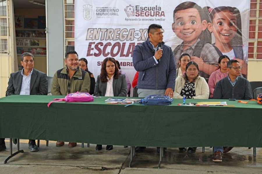 Omar Muñoz lleva el programa “Escuela Segura” a otras tres primarias de Cuautlancingo