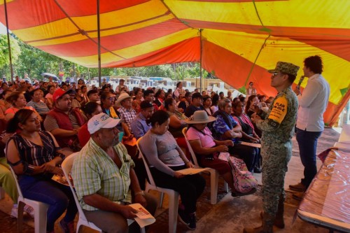 Entrega de apoyos del Gobierno de M&eacute;xico en puebla por Tormenta Jerry