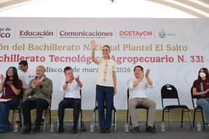 Presidenta Claudia Sheinbaum inaugura nuevo Bachillerato Nacional plantel El Salto en Jalisco
