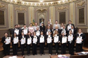 Congreso del Estado, sede de la entrega de títulos de la Licenciatura en Derecho Burocrático del INESAP