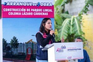 Inicia Lupita Cuautle construcción de Parque Lineal en la colonia Lázaro Cárdenas
