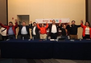 Morena, PT, Verde, Nueva Alianza Puebla y Fuerza por México, van en coalición para 2024, anuncia Alejandro Armenta