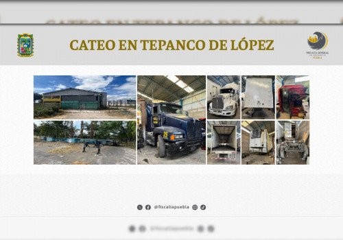 FGE recuper&oacute; en Tepanco de L&oacute;pez veh&iacute;culos con reporte de robo