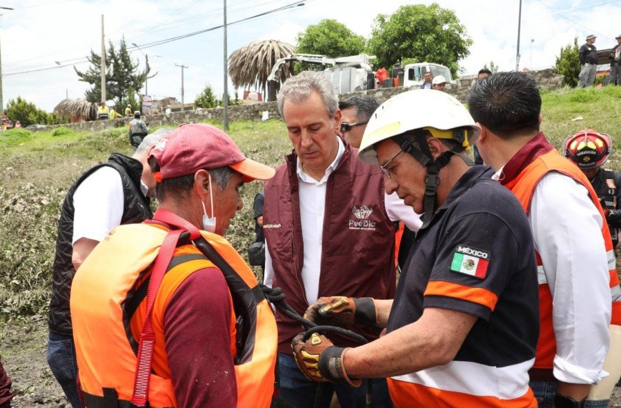 Inspecciona Pepe Chedraui labores en el vaso regulador Puente Negro, as&iacute; como afectaciones en la zona