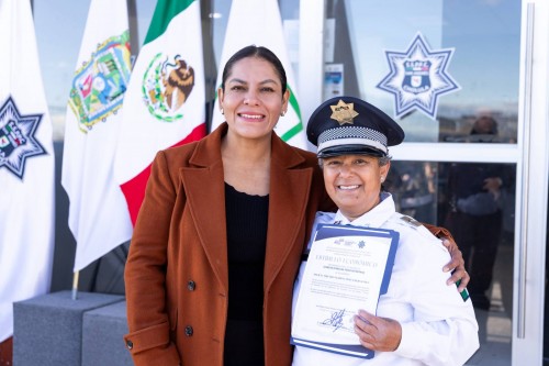 Reconoce Lupita Cuautle a Polic&iacute;a Municipal por su labor