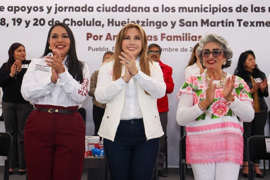 Ceci Arellano y Tonantzin Fern&aacute;ndez fortalecen atenci&oacute;n a familias de la regi&oacute;n en San Pedro Cholula