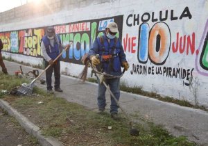 Realizan jornada de mantenimiento en bulevar Xonacatepec