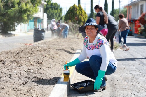 Secretaria de Agricultura participa en faena comunitaria en Atlixco