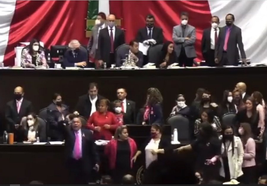 Cámara de Diputados trifulca