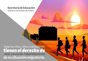 Niños migrantes ilustración 
