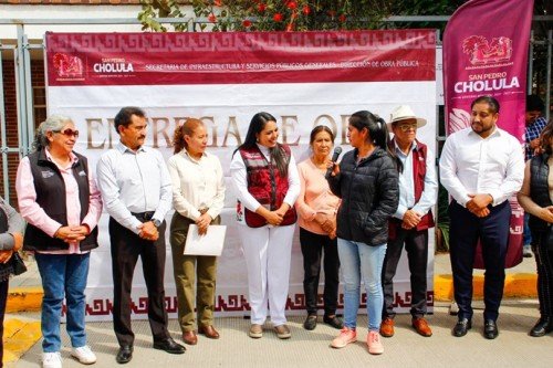 Contin&uacute;a Tonantzin Fern&aacute;ndez fortaleciendo la infraestructura vial en San Pedro Cholula