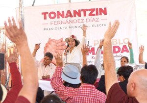 Continúa Tonantzin Fernández con programa El Pueblo Manda por San Pedro Cholula