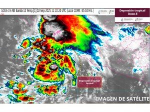 Alerta SMN por Depresión Tropical Doce-E en costas del Pacífico