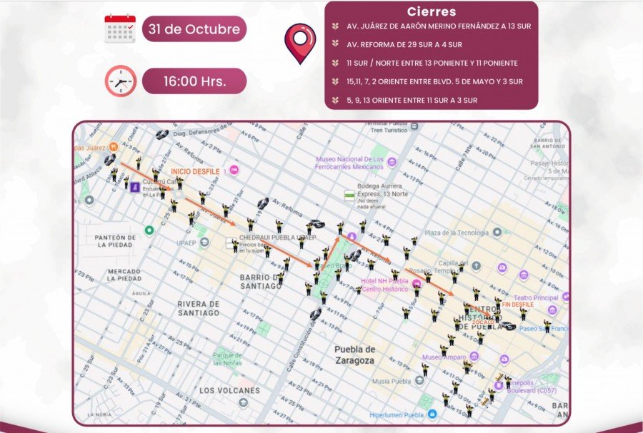 Implementar&aacute; la SSC cierres viales por la realizaci&oacute;n del Desfile &ldquo;Entre Vivos y Muertos&rdquo;