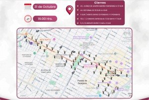 Implementará la SSC cierres viales por la realización del Desfile “Entre Vivos y Muertos”