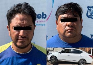 Capturan a 2 presuntos “montachoques” en Puebla capital