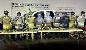 Fuerzas de seguridad logran aseguramiento de armamento de alto calibre