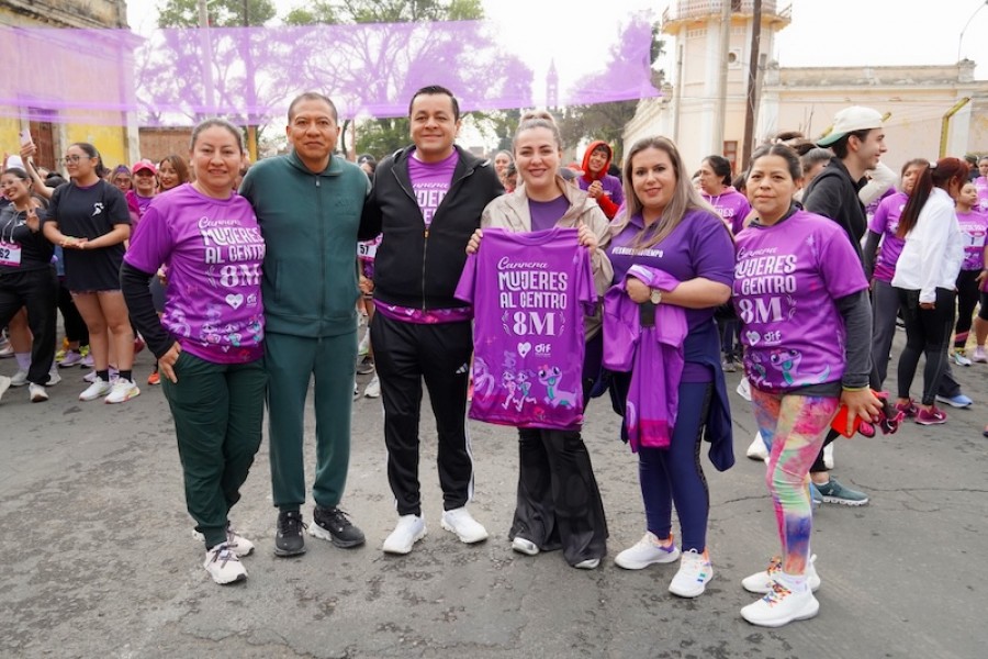Cientos de Texmeluquenses participaron en la carrera mujeres al centro 8M