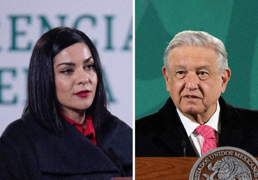 Elizabeth García Vilchis y AMLO 