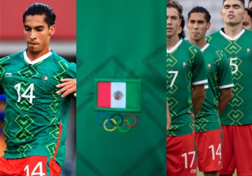 Ponen mal la bandera de M&eacute;xico en uniforme de futbolista