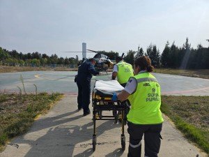 Con ambulancia a&eacute;rea, gobierno estatal agiliza atenci&oacute;n m&eacute;dica a menor
